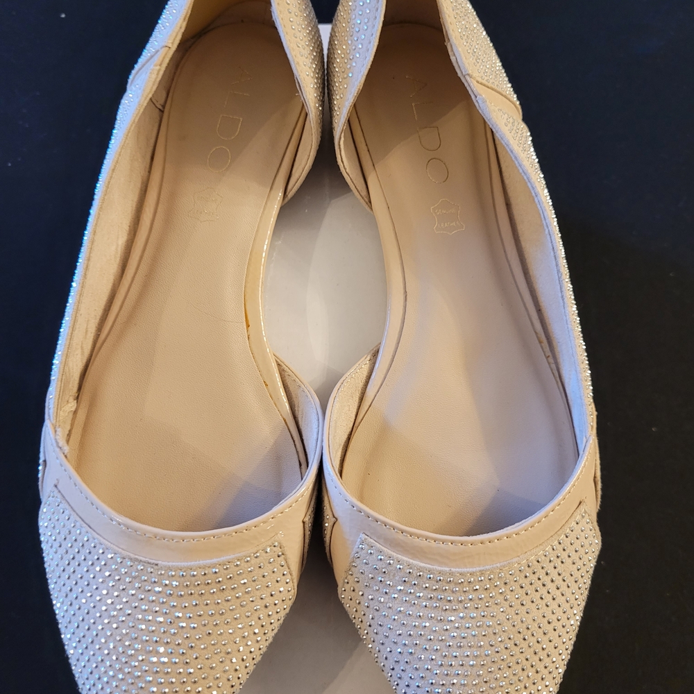 Aldo Women's Beige Studded Flats